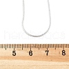 Brass Round Snake Chain Necklaces X-MAK-T006-11B-S-4