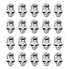 DICOSMETIC 80Pcs Tibetan Style Alloy European Beads FIND-DC0006-09B-1