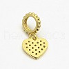 CZ Brass Micro Pave AAA Cubic Zirconia Large Hole European Dangle Charms ZIRC-L014-07G-NR-2