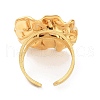 Hammered 304 Stainless Steel Open Cuff Rings for Women RJEW-Z044-03G-03-3