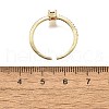 Brass Micro Pave Cubic Zirconia Cuff Rings for Women RJEW-H247-19G-02-5