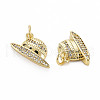 Brass Micro Pave Cubic Zirconia Pendants KK-T004-106G-02-2