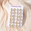 304 Stainless Steel Polishing Effect Hoop Earrings EJEW-M001-40C-G-2