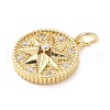 Brass Micro Pave Cubic Zirconia Pendants KK-D357-23G-2
