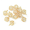 Brass Cubic Zirconia Charms KK-G462-54KCG-3