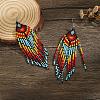 Bohemian Style Arrow Glass Bead Handmade Dangle Earrings NB2275-5