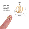 304 Stainless Steel Pendants STAS-CJC0001-01G-2