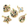 Brass Rhinestones Pendants KK-D362-02G-1