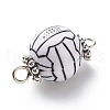Acrylic Basketball Connector Charms PALLOY-JF01869-02-4