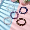 Chip & Round Natural Mixed Stone Beaded Stretch Bracelets for Women BJEW-JB10188-2