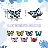  14Pcs 7 Colors Butterfly Silicone Beads SIL-NB0001-41-2