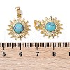 Synthetic Turquoise Pendants KK-Q030-21A-G-3