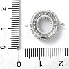 Brass Micro Pave Cubic Zirconia Letter Links KK-I717-04O-P-3