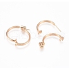 Brass Front Back Stud Earrings Findings KK-L198-009LG-2