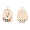 Brass Micro Pave Colorful Cubic Zirconia Pendants KK-N216-578LG-1