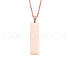 Geometric Mirror Stainless Steel Rectangle Pendant Necklaces LQ6179-3-1