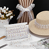 FINGERINSPIRE 10 Yards Double Layer Polyester Pleated Lace Trim DIY-FG0006-46-5