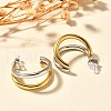 304 Stainless Steel Two Tone Stud Earrings EJEW-F355-05GP-02-5