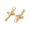 Rack Plating Brass Micro Pave Cubic Zirconia Pendants KK-C008-37G-3