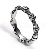 Skull Stainless Steel Rings for Men PW-WG56FBD-01-1