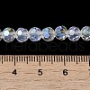 Electroplate Transparent Glass Beads Strands EGLA-A035-T6mm-L19-4