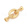 Brass Fold Oval Clasps KK-P302-05G-1