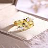 925 Sterling Sliver Pave Cubic Zirconia Geometric Finger Rings CC5596-1-1