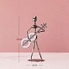 Iron Musician Guitar Player Figurines Statue for Home Office Desktop Decoration PW-WG31010-04-1