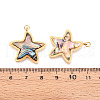 304 Stainless Steel Pave Natural Paua Shell Pendants STAS-N115-22B-G-3