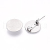304 Stainless Steel Brooch Cabochon Settings STAS-E547-08I-P-2
