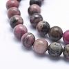 Natural Rhodonite Beads Strands G-G717-10mm-3