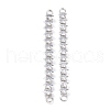 Brass Clear Horse Eye Cubic Zirconia Links Connectors ZIRC-G170-21-2