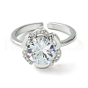 Mother's Day Rings Bass Micro Pave Cubic Zirconia Ring RJEW-Z033-19A-2