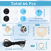 SUNNYCLUE DIY Silicone Beads Bulk Pendant Bracelet Making Kit DIY-SC0024-67-2