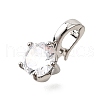Brass Micro Pave Cubic Zirconia Charms KK-D356-05A-P-2
