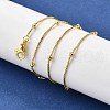 2.5MM Brass Round Ball Box Chain Necklaces NJEW-M108-38G-5