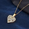 304 Stainless Steel Polymer Clay Rhinestones Openable Pendant Necklaces for Women NJEW-Z065-12G-1