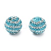 Stripe Pattern Polymer Clay Rhinestone Beads CLAY-NH0001-01D-1