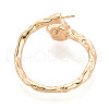 Brass Cuff Ring Settings KK-T076-42G-3
