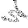 3Pcs 3 Colors Brass European Beads Charm Bracelet Sets BJEW-JB11586-5
