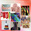   5 rolls 5 colors Nylon Rattail Satin Cord NWIR-PH0002-09B-02-5