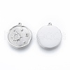 Tarnish Resistant 304 Stainless Steel Pendant Rhinestone Settings STAS-N097-251P-1