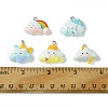 5Pcs 5 Colors Opaque Resin Pendants RESI-FS0001-67B-5