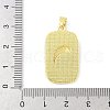 Brass Enamel Pendants KK-Z101-05G-01-3