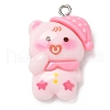 Sleepy Theme Opaque Resin Pendants RESI-G105-09C-1
