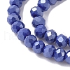 Electroplate Transparent Glass Beads Strands GLAA-XCP0001-61-3mm-3