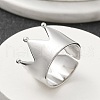 304 Stainless Steel Open Cuff Ring for Women RJEW-M025-04P-1