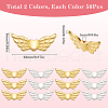 SOFPLATE 100Pcs 2 Colors Tibetan Style Alloy Angeltee Beads FIND-SP0002-13-2