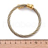 304 Stainless Steel Torque Bangles for Women BJEW-P310-20GP-5