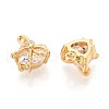 Brass Micro Pave Cubic Zirconia Charms KK-N263-93A-G-2